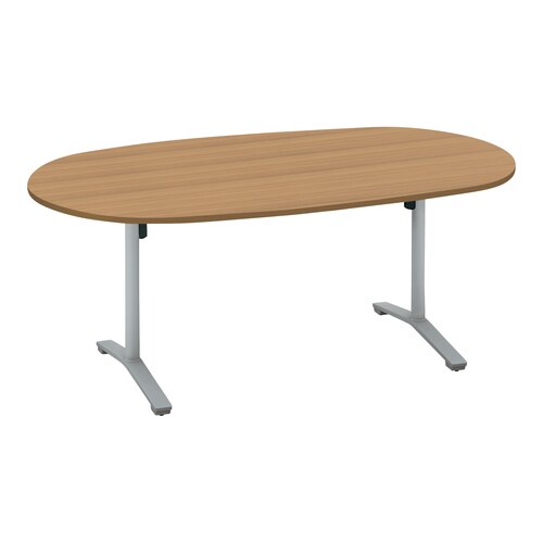 ビエナ 固定楕円形T塗装銀脚アジャスタ 幅180M