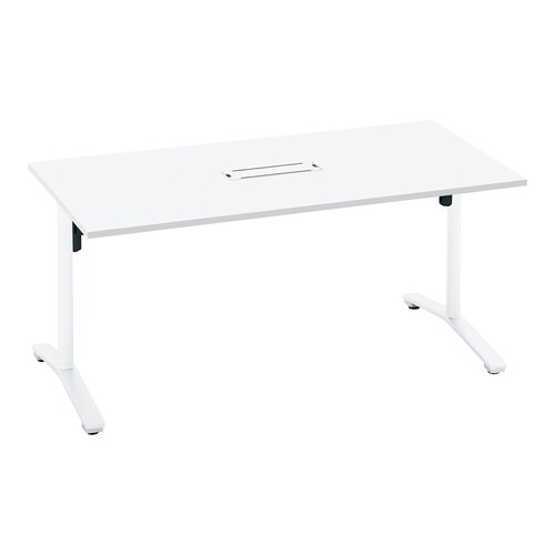 ビエナ固定角形配線付T塗装白脚キャスタ15075W