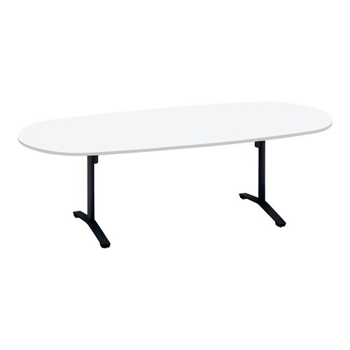 ビエナ 固定楕円形 T塗装黒脚キャスタ 幅240W