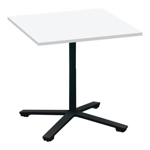 ビエナ 固定正方形 単柱塗装黒脚キャスタ 幅75W