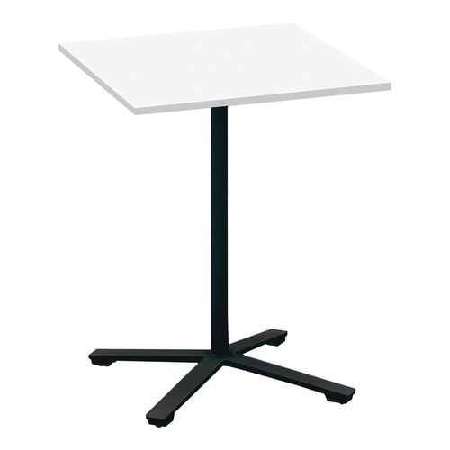 ビエナ固定正方形ハイ単柱塗装黒脚アジャスタ幅75W