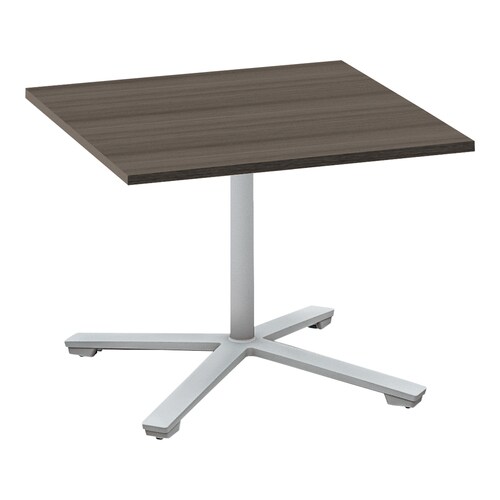 ビエナ固定正方形ロー単柱塗装銀脚アジャスタ幅75B