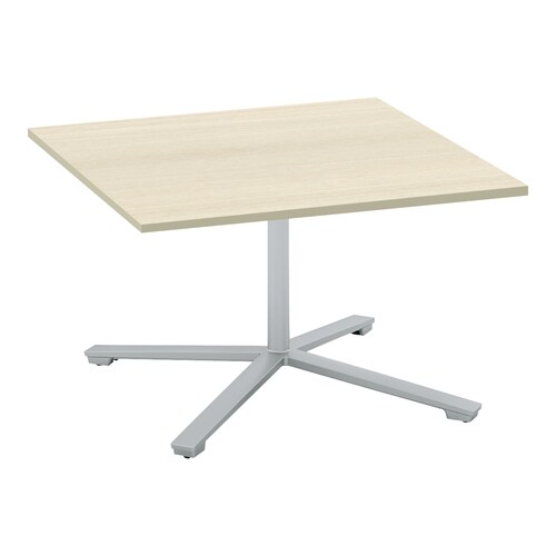 ビエナ固定正方形ロー単柱塗装銀脚アジャスタ幅90N