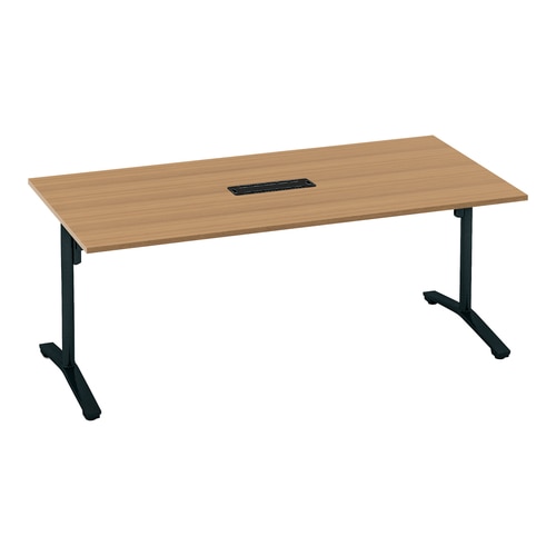 ビエナ固定角形配線付T塗装黒脚キャスタ18090M