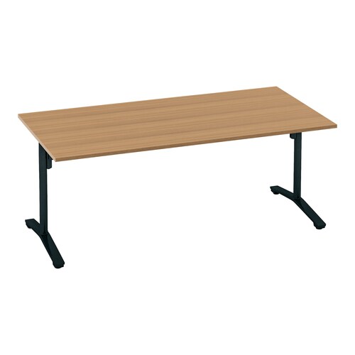 ビエナ固定角形T塗装黒脚キャスタ幅180奥行90M