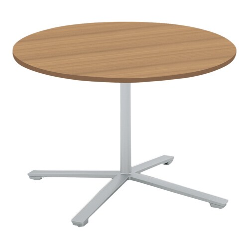 ビエナ 固定円形単柱塗装銀脚アジャスタ直径105M