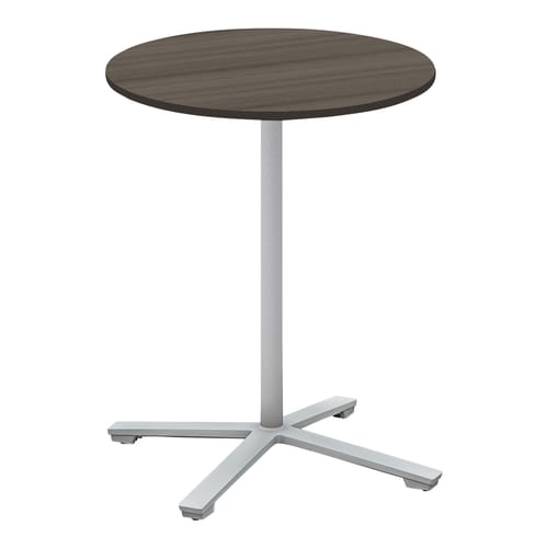 ビエナ固定円形ハイ単柱塗装銀脚アジャスタ直径75B