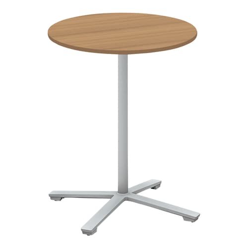 ビエナ固定円形ハイ単柱塗装銀脚アジャスタ直径75M