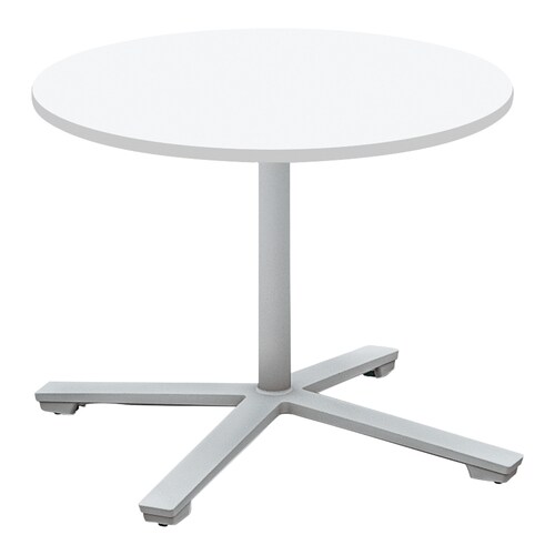 ビエナ固定円形ロー単柱塗装銀脚アジャスタ直径75W