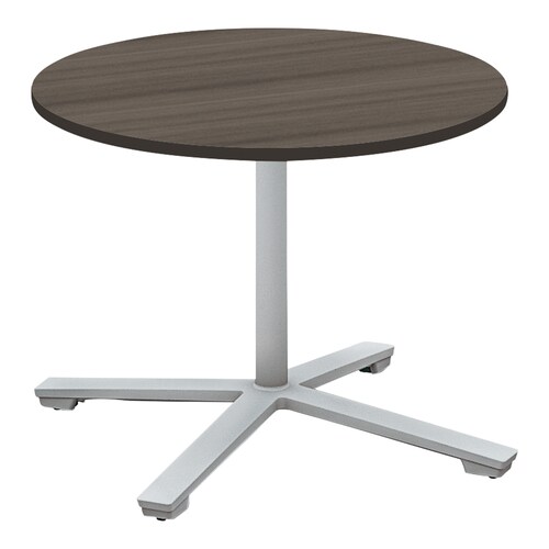 ビエナ固定円形ロー単柱塗装銀脚アジャスタ直径75B