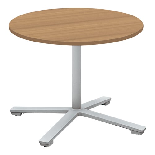 ビエナ固定円形ロー単柱塗装銀脚アジャスタ直径75M