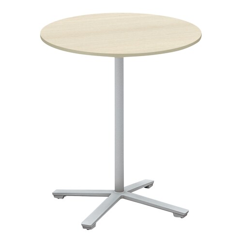 ビエナ固定円形ハイ単柱塗装銀脚アジャスタ直径90N