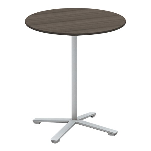 ビエナ固定円形ハイ単柱塗装銀脚アジャスタ直径90B