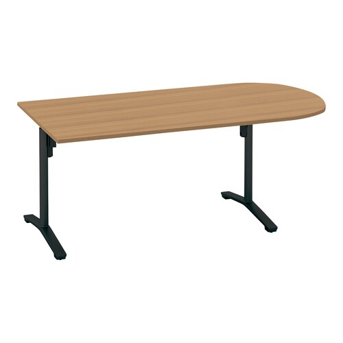 ビエナ 固定U字形 T塗装黒脚キャスタ 幅180M