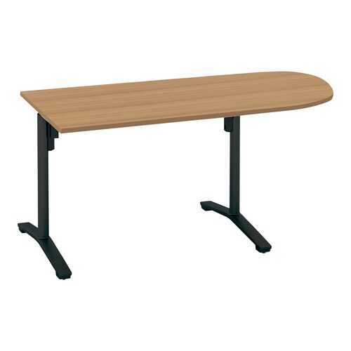 ビエナ 固定U字形 T塗装黒脚キャスタ 幅150M