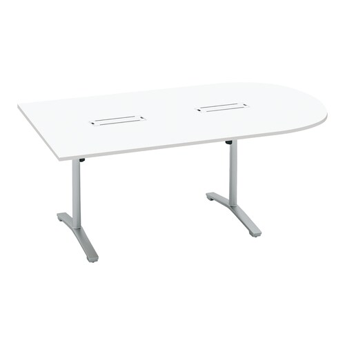 ビエナ固定U字形配線T塗装銀脚アジャスタ幅210W