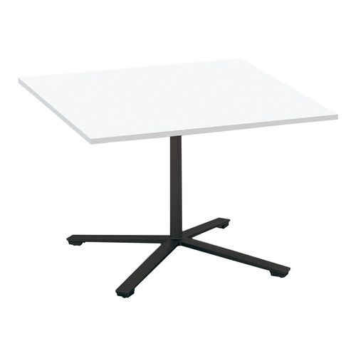 ビエナフラップ正方形単柱塗装黒脚キャスタ幅105W