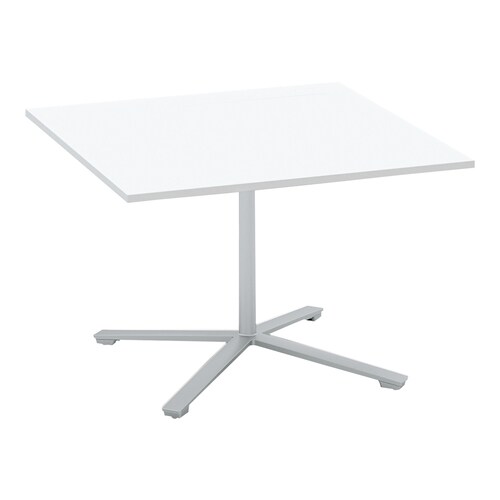 ビエナフラップ正方形単柱塗装銀脚キャスタ幅105W