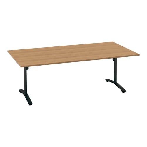 ビエナ フラップ角形T塗装黒脚キャスタ 幅210M