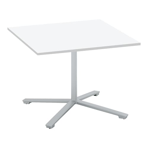 ビエナ フラップ正方形単柱塗装銀脚キャスタ幅90W