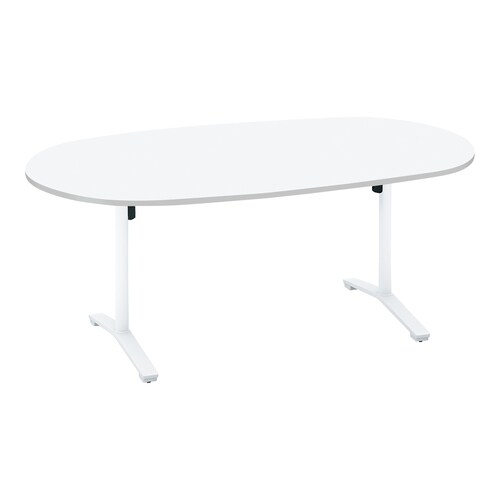 ビエナ フラップ楕円形T塗装白脚キャスタ幅180W