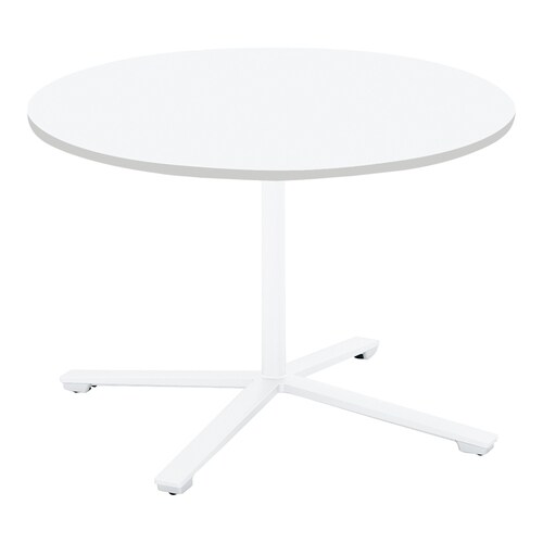 ビエナフラップ円形単柱塗装白脚キャスタ直径105W