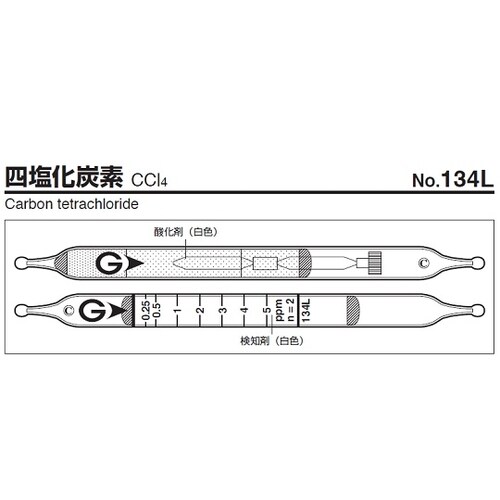 【冷蔵】ガス検知管 四塩化炭素 134L