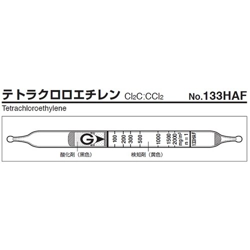 【冷】ガス検知管テトラクロロエチレン 133HAF