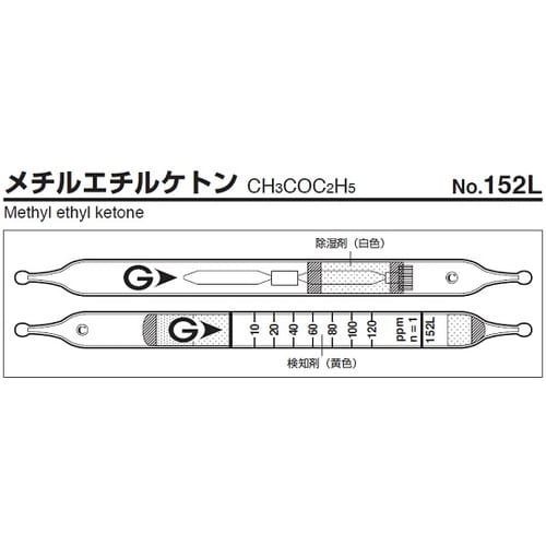 【冷蔵】ガス検知管 メチルエチルケトン