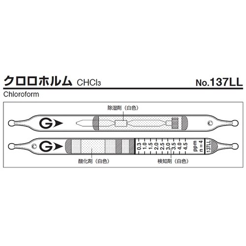 【冷蔵】ガス検知管 クロロホルム 137LL