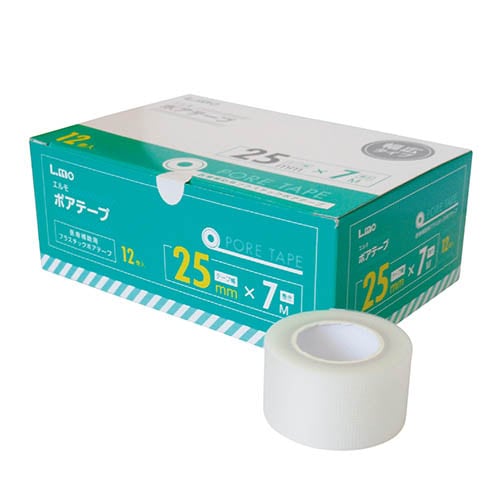 エルモ医療用ポアテープ25mm×7m 12巻入