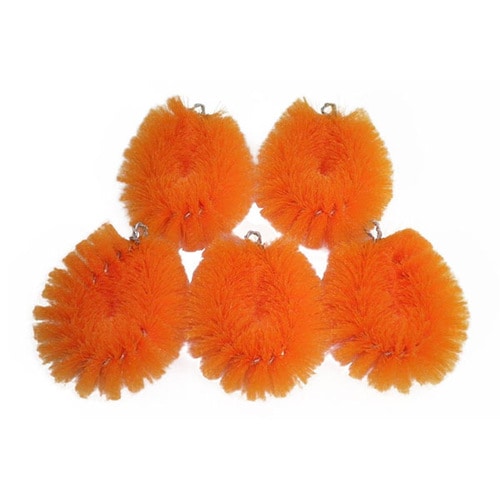 抜けにくいPPたわし 5個入 オレンジ