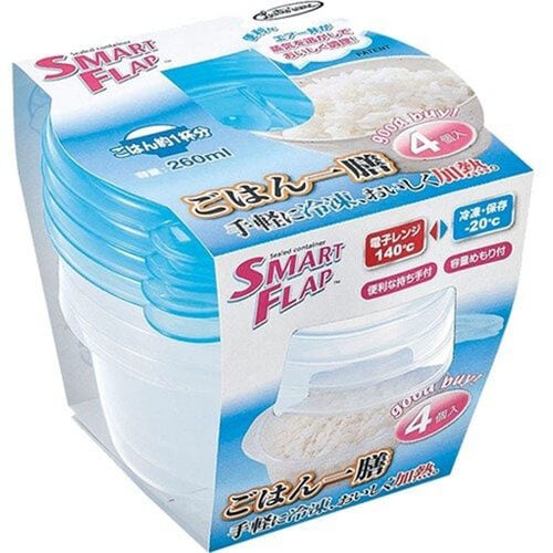 保存容器 スマートフラップ丸型(SS)4P SB