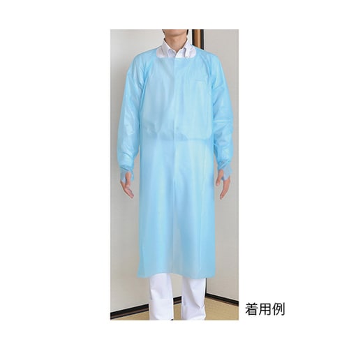 プラスチックガウン 袖付エンボス 10枚