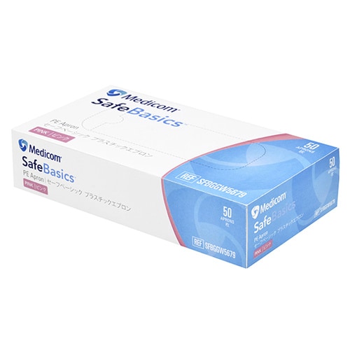 セーフベーシック プラスチックエプロン ピンク