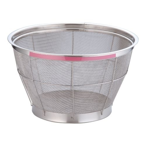 NEWマンモス カラー 深型ざる 33cm ピンク