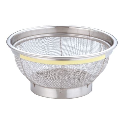 NEWマンモスカラー 浅型ざる 18cm イエロー