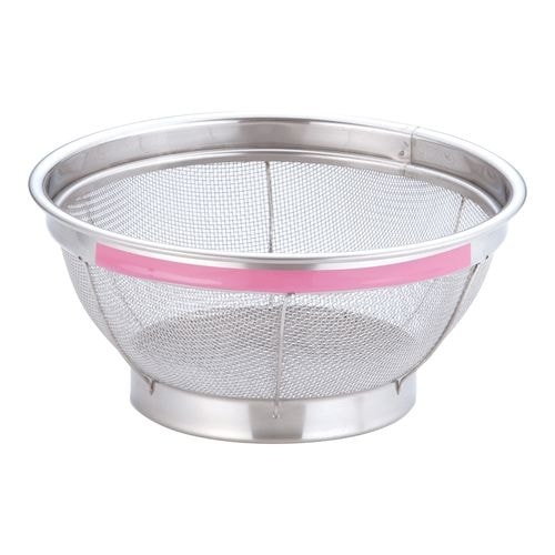 NEWマンモス カラー 浅型ざる 20cm ピンク