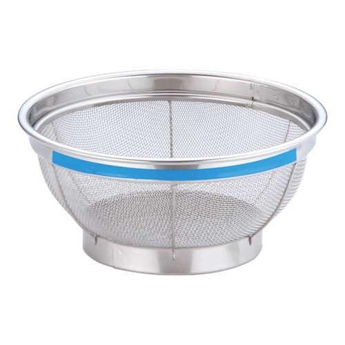 NEWマンモス カラー 浅型ざる 20cm ブルー