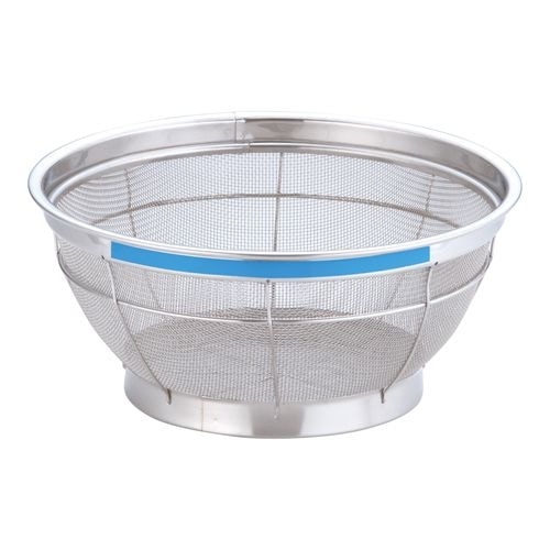 NEWマンモス カラー 浅型ざる 25cm ブルー