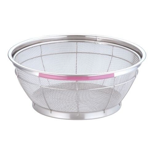 NEWマンモス カラー 浅型ざる 30cm ピンク
