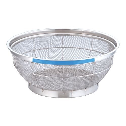 NEWマンモスカラー 浅型ざる 33cm ブルー