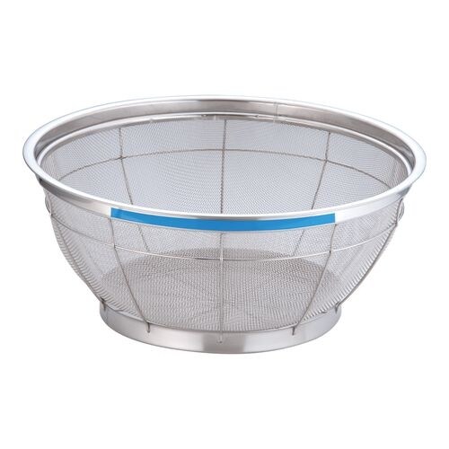 NEWマンモスカラー 浅型ざる 40cm ブルー