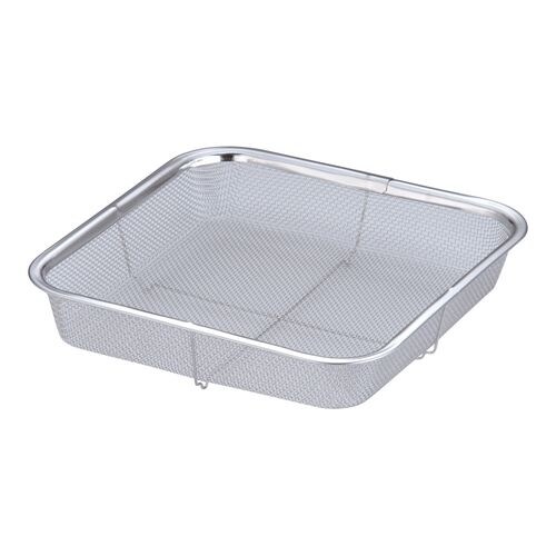 18−8ミニ角ざる 22cm