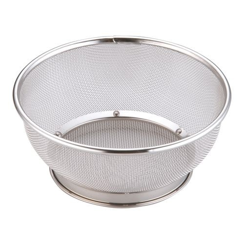 18−8ミネックスざる 手なし 21cm