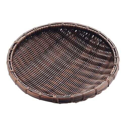 樹脂 丸ザル 茶 30cm 91−087