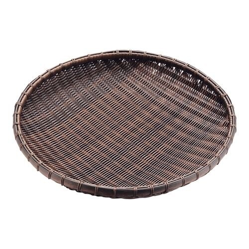 樹脂 丸ザル 茶 45cm 91−089