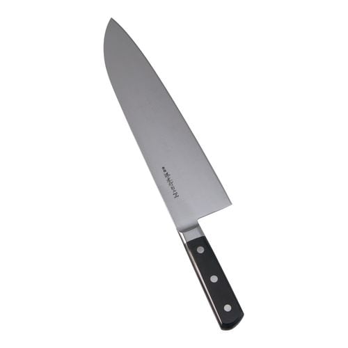 堺孝行 日本鋼(ツバ付)小間切牛刀 27cm