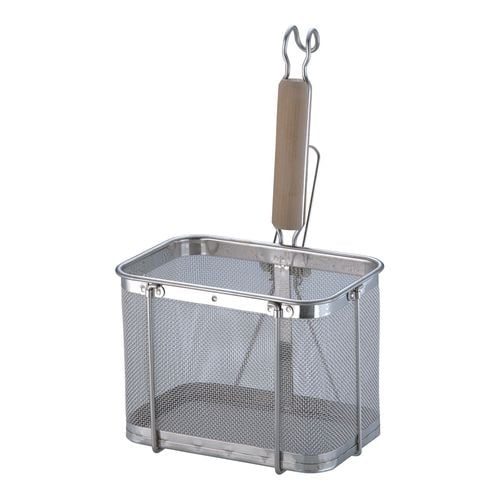 18−8木柄角型うどんてぼ 横型 深型