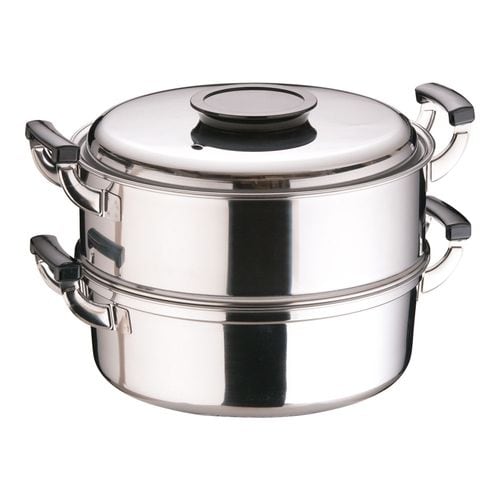 桃印18−0丸型蒸器 29cm 2段